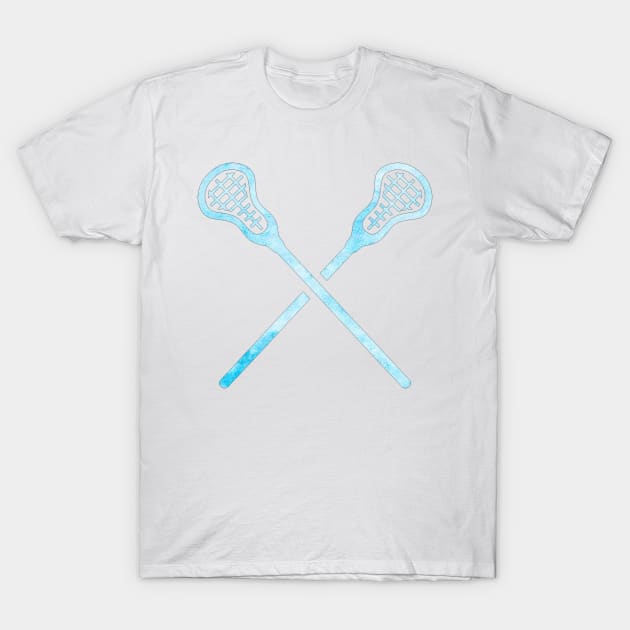 Lacrosse Stick Light Blue T-Shirt by hcohen2000